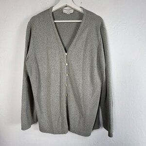 Brenda French For French Rags Womens Size 4 Gray V-Neck Button Cardigan Sweater